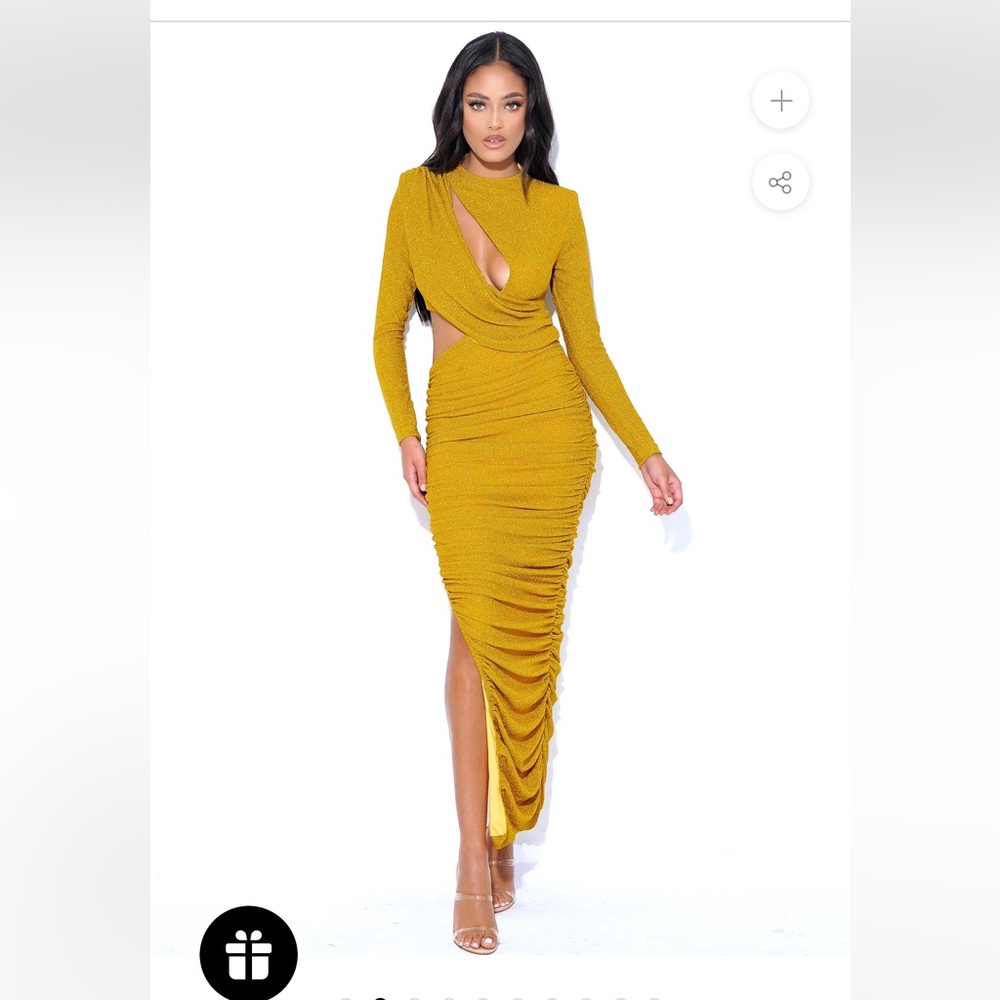 Miss circle gold dress